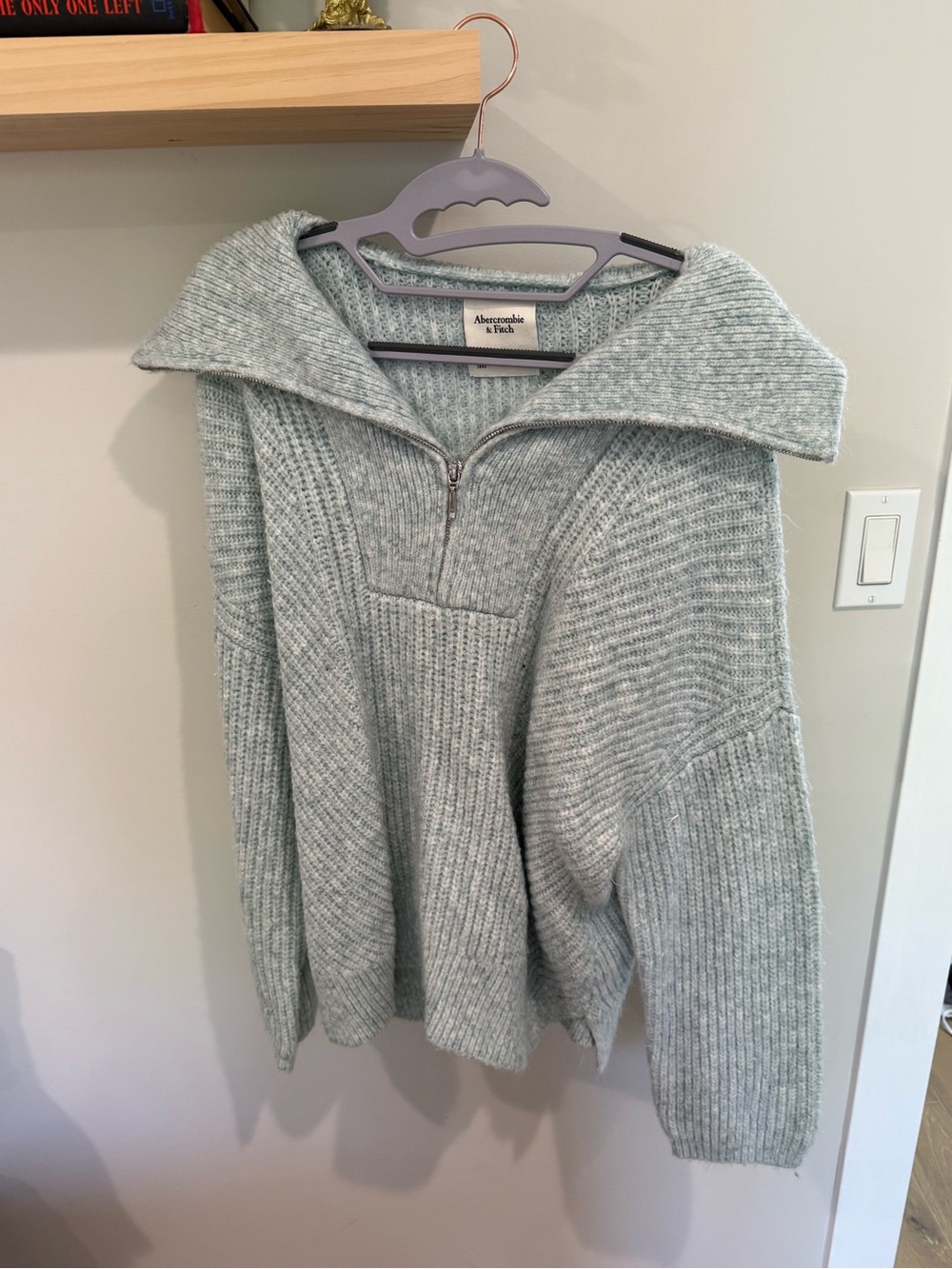 Abercrombie & Fitch Half-Zip Rib Knit Sweater